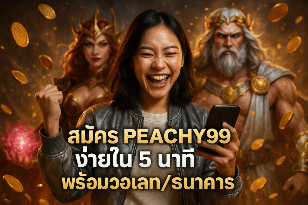 สมัคร PEACHY99 ง่ายใน 5 นาที พร้อมวอเลทและธนาคาร